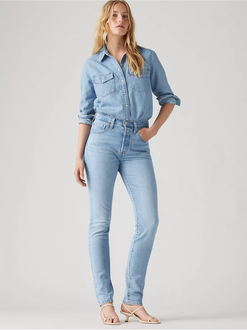 Levi’s 501® Skinny Women's Jeans in Tango Light - Size: W25 L28